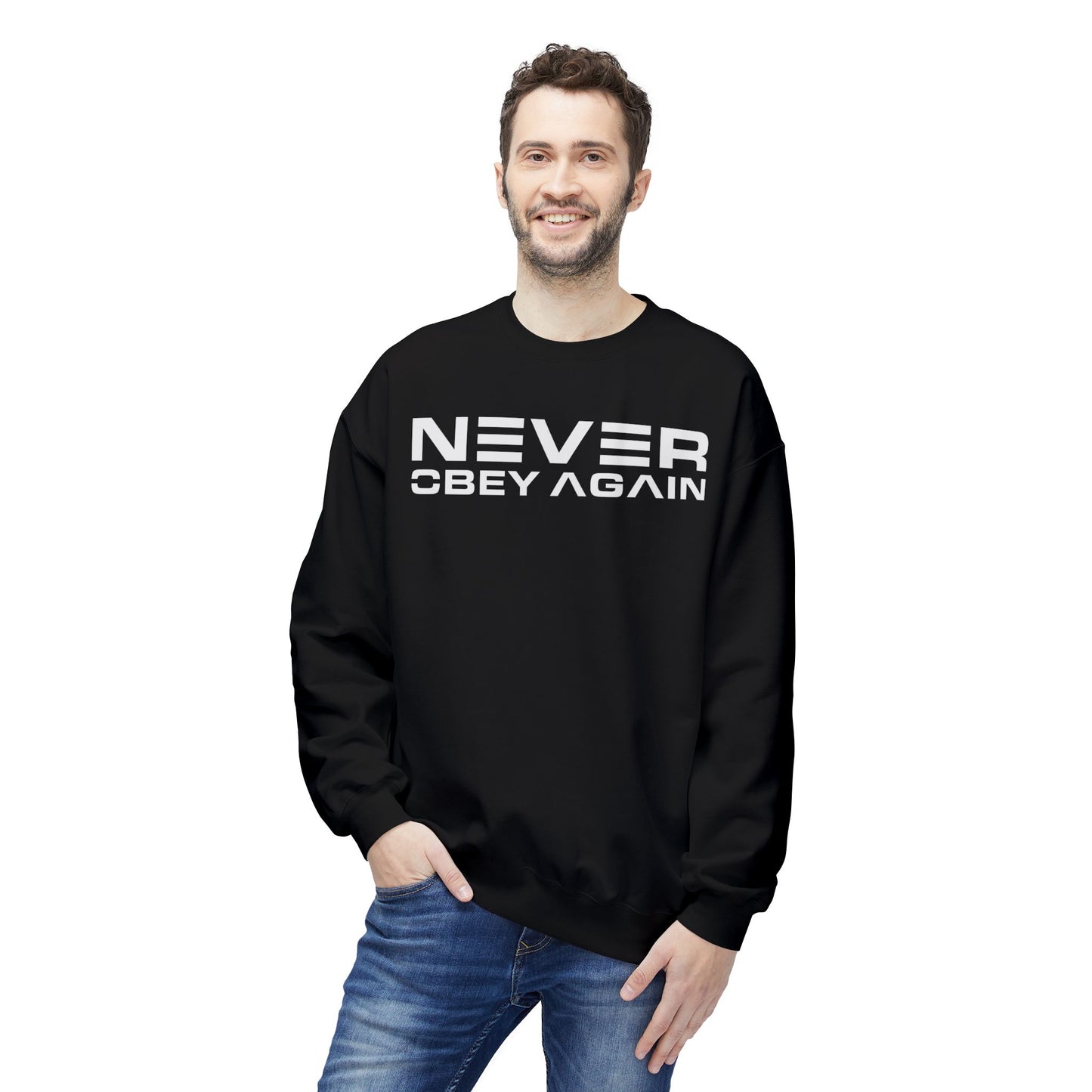 Minimal Black Sweatshirt Unisex
