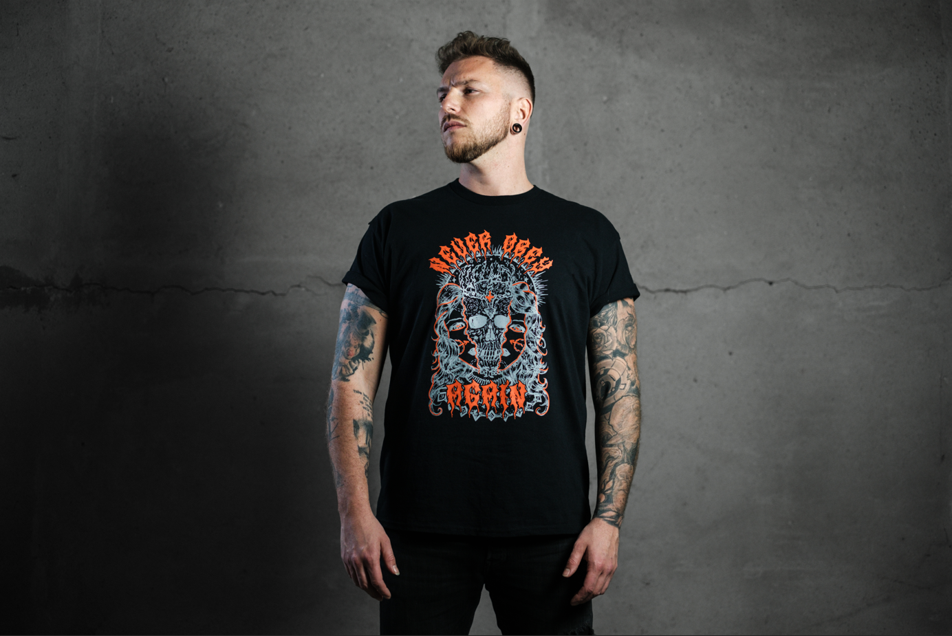"Broken Face" Black Tee Unisex
