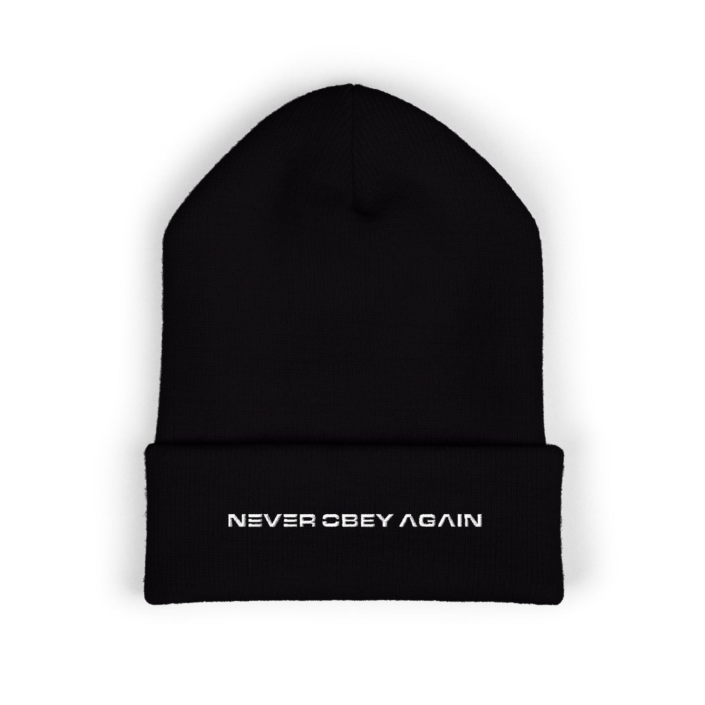 Minimal Beanie Black Winter Hat Unisex