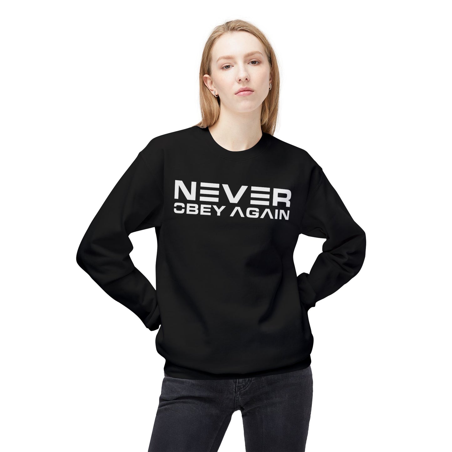Minimal Black Sweatshirt Unisex